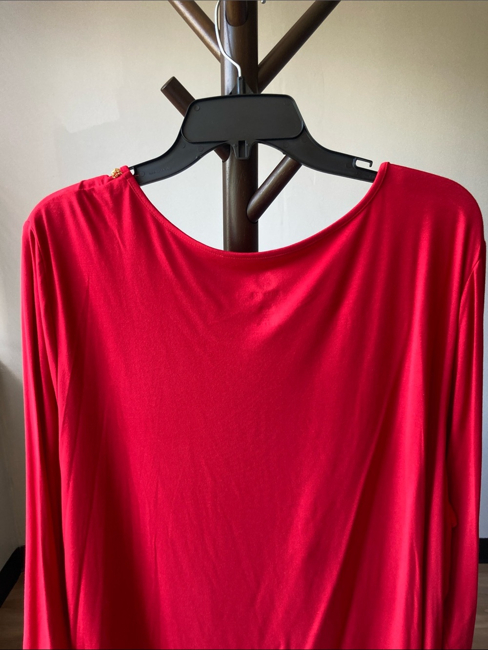 Ruby Rd red top gold beaded embellished neckline 2X - Picture 7 of 17